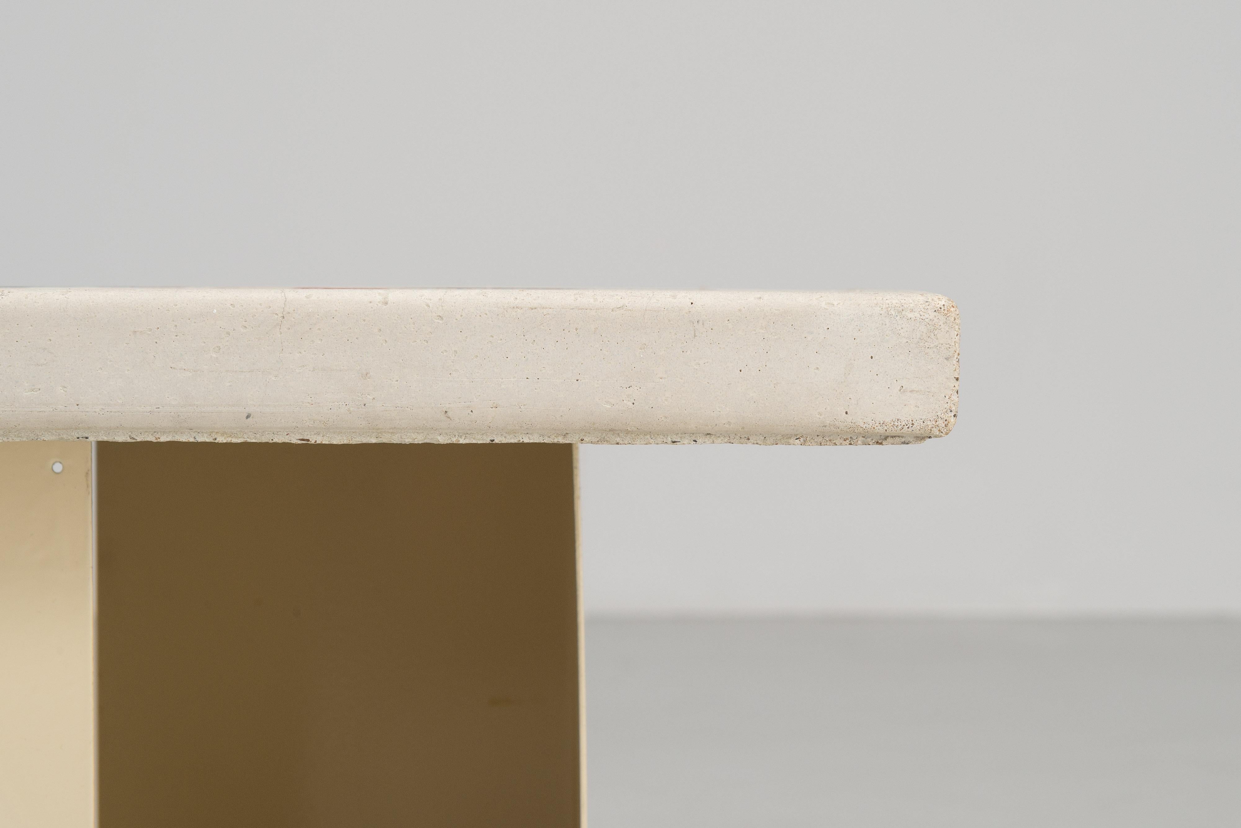 Paul Kingma sofa side table in white Netherlands 1986 10