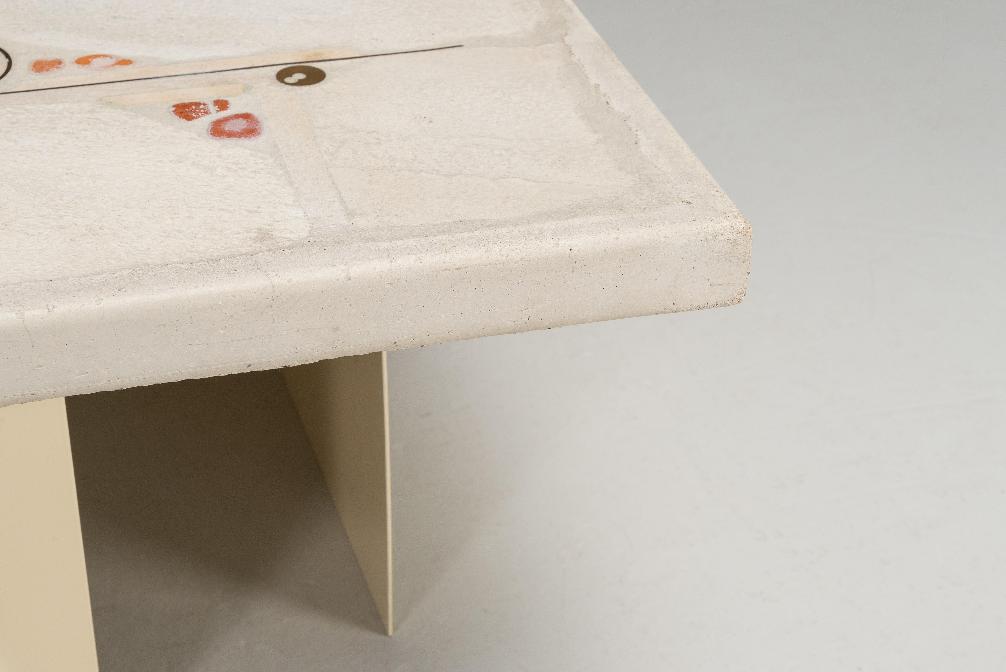 Late 20th Century Paul Kingma sofa side table in white Netherlands 1986