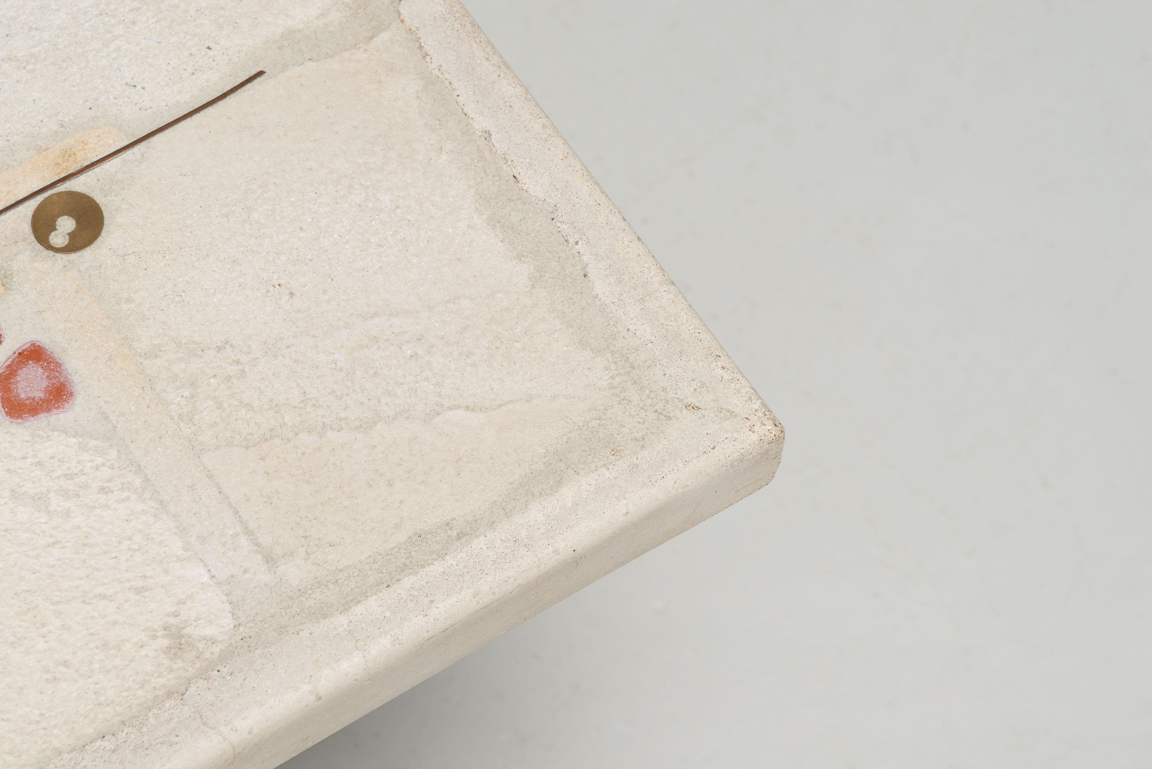 Paul Kingma sofa side table in white Netherlands 1986 2
