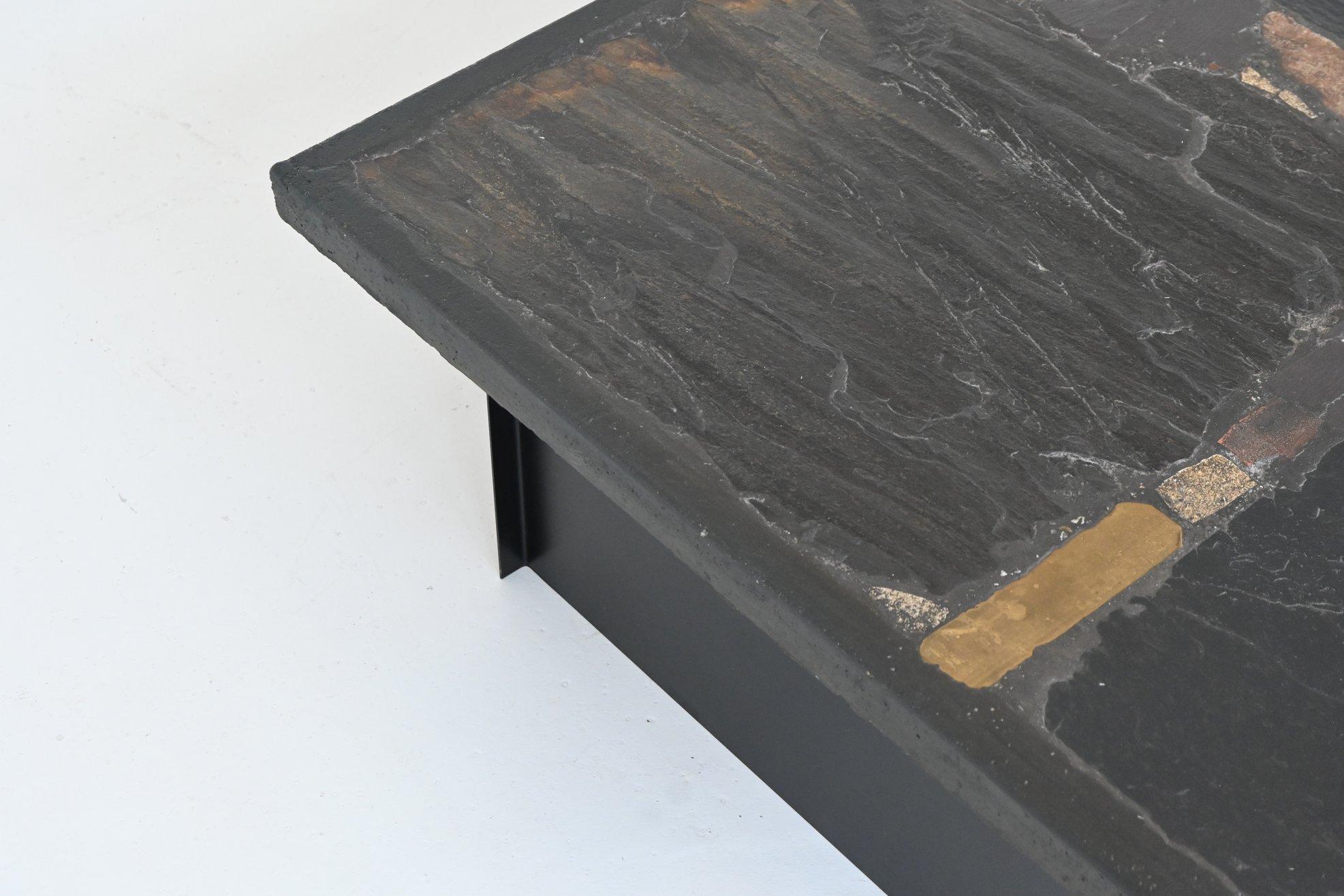 Métal Table basse carrée Paul Kingma, Pays-Bas 1960 en vente