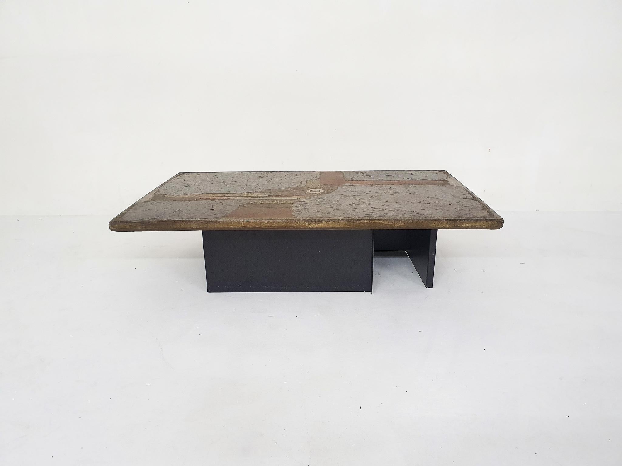Late 20th Century Paul Kingma Stone Coffee Table, the Netherlands 1981 For Sale