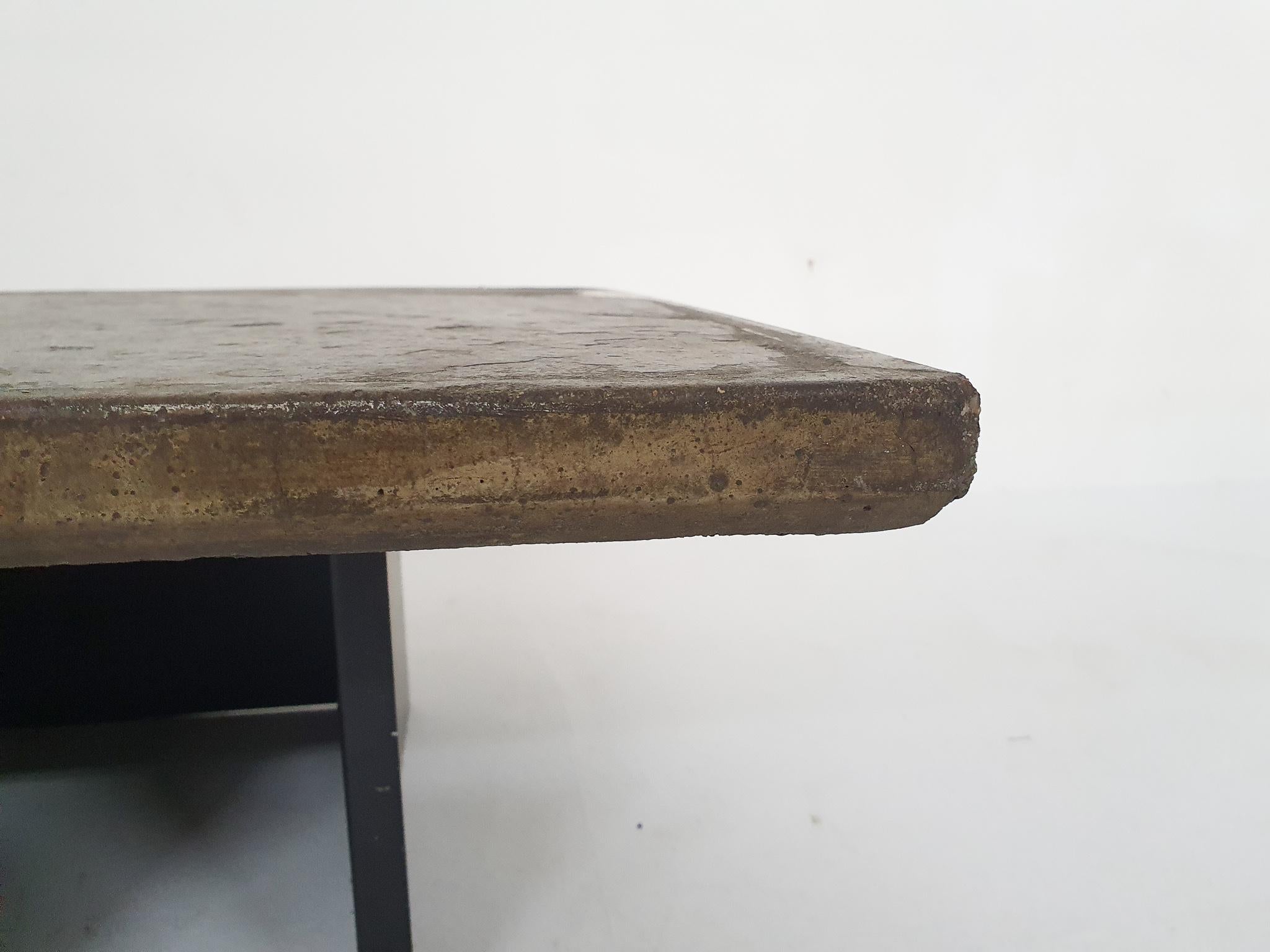 Paul Kingma Stone Coffee Table, the Netherlands 1981 For Sale 1