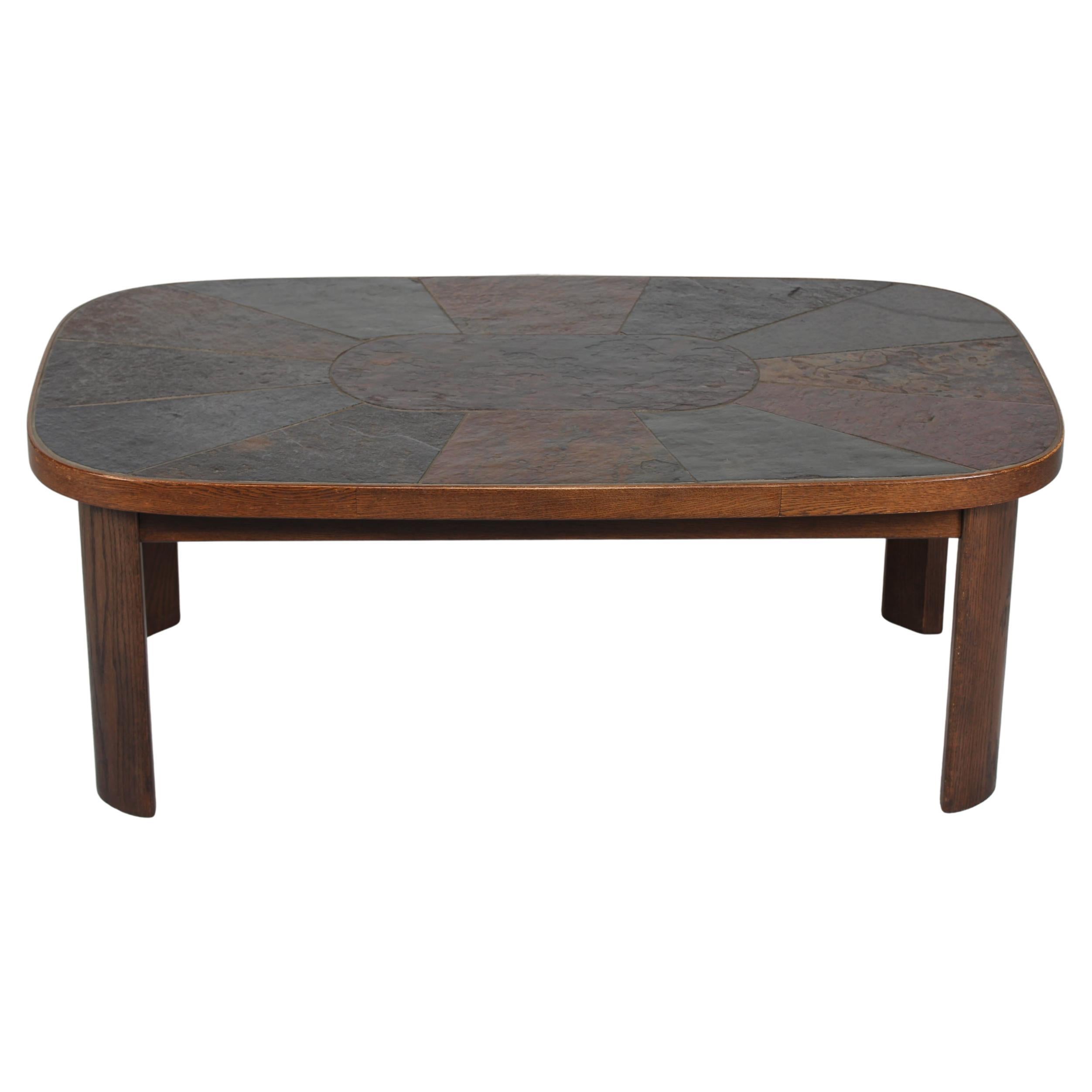dark stained oak table