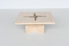 Paul Kingma travertin coffee table The Netherlands 1980