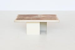Paul Kingma white rectangular coffee table Artwork The Netherlands 1986