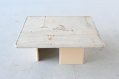 Table basse carrée blanche Paul Kingma:: Pays-Bas:: 1999