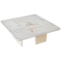 Paul Kingma White Square Coffee Table, Netherlands, 1999