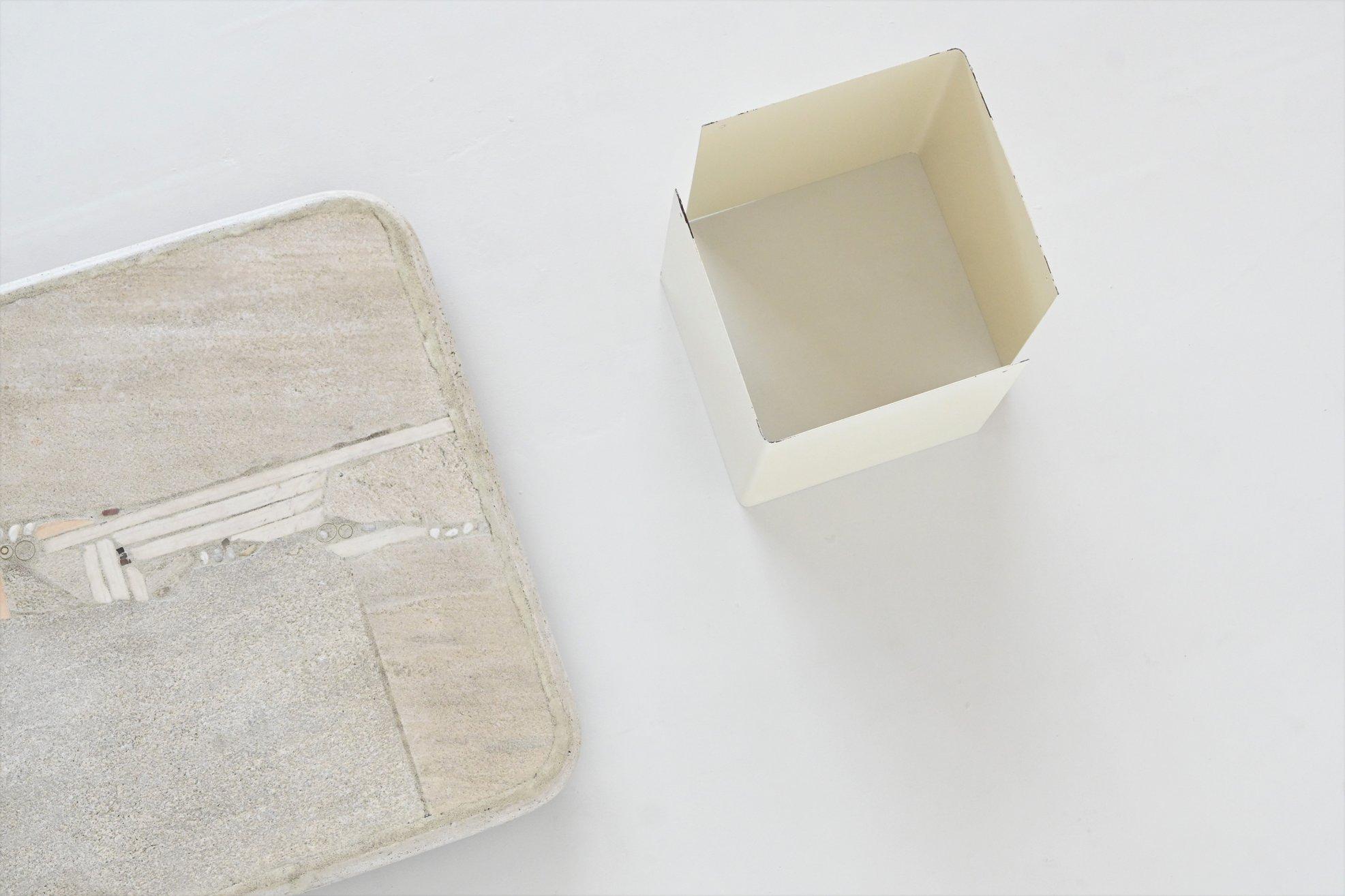 Paul Kingma white square coffee table The Netherlands 1988 13