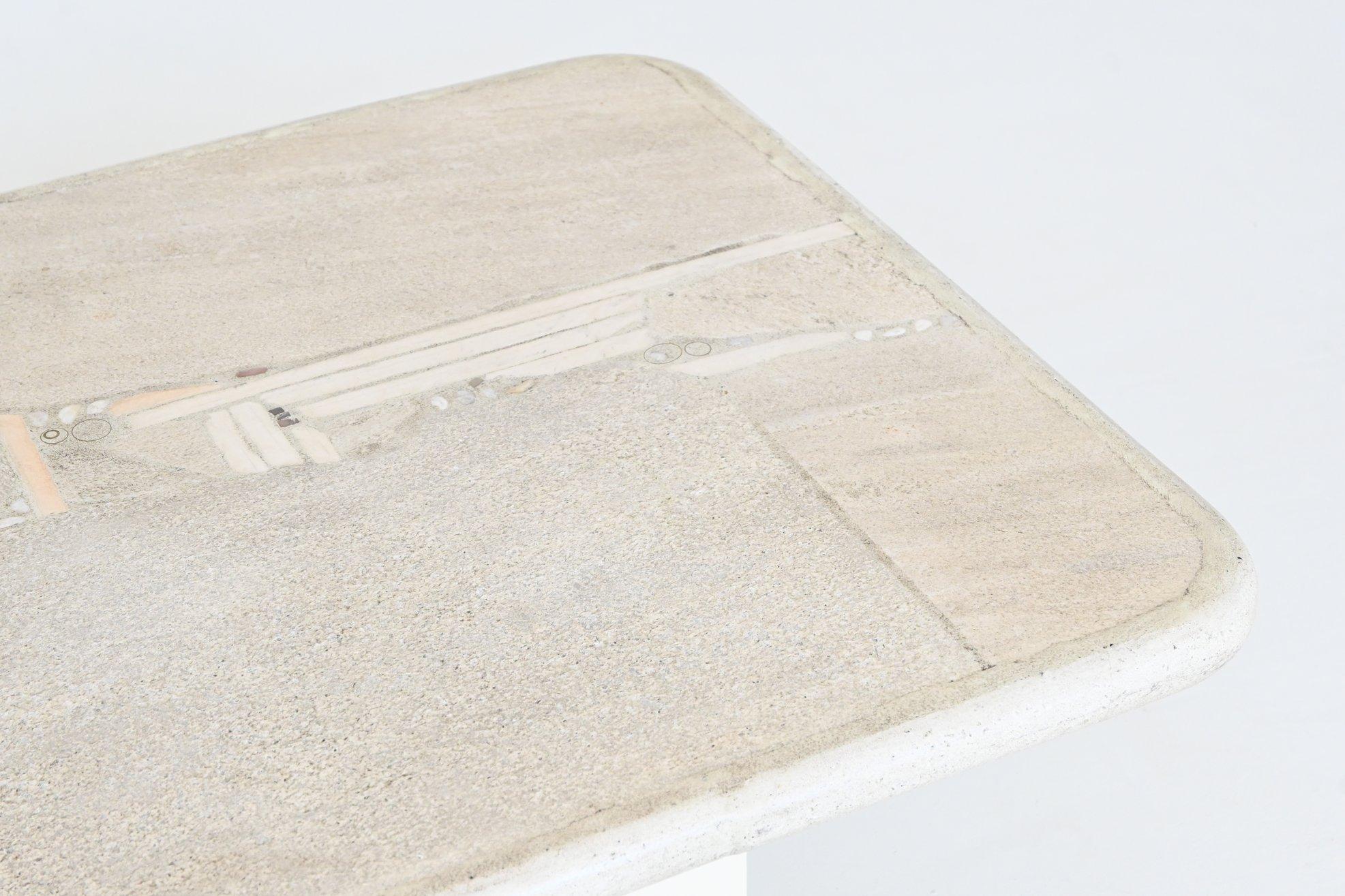 Late 20th Century Paul Kingma white square coffee table The Netherlands 1988