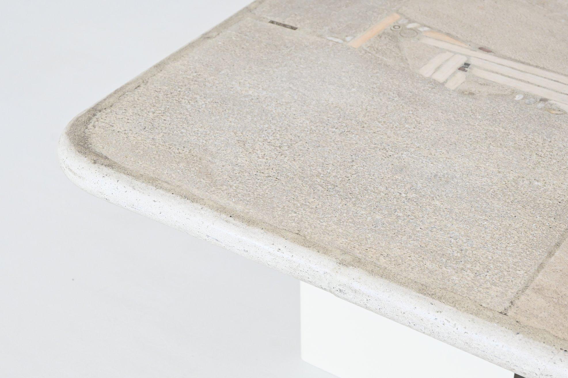 Paul Kingma white square coffee table The Netherlands 1988 1