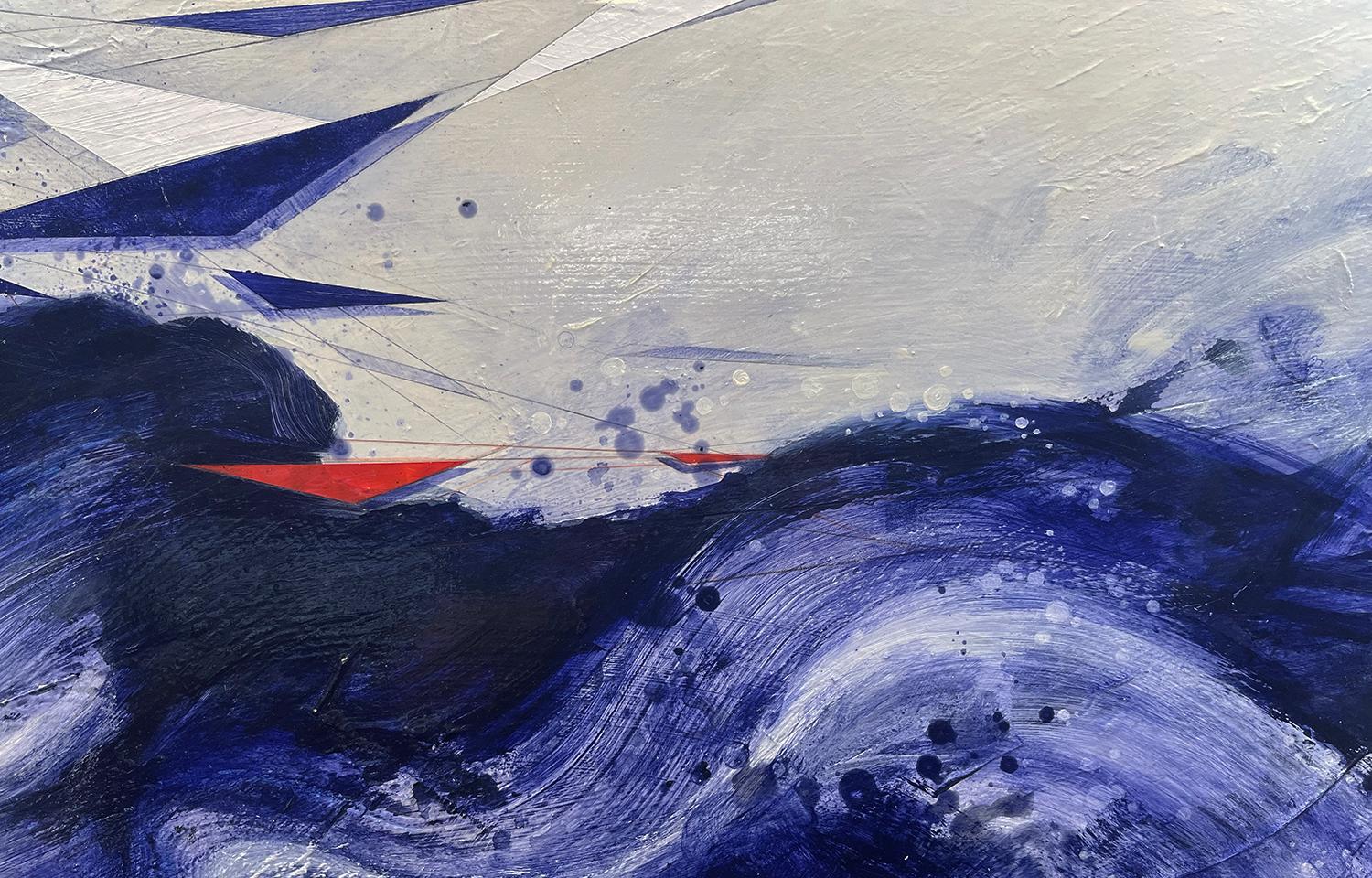 Paesaggio astratto #244, Pittura astratta - Landscape Painting Viola di Paul Kirley