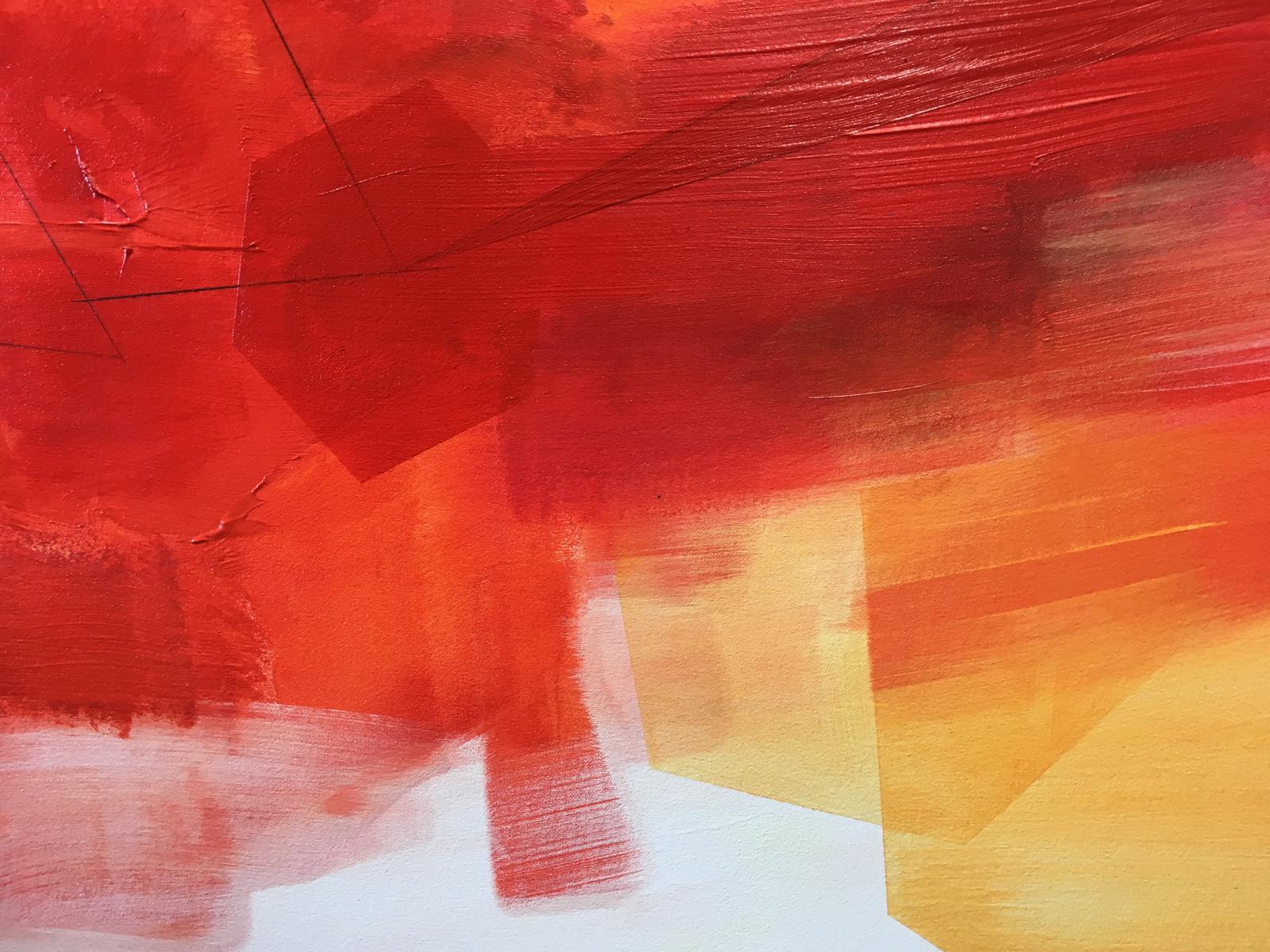 Paysage abstrait 71, peinture abstraite - Beige Abstract Painting par Paul Kirley