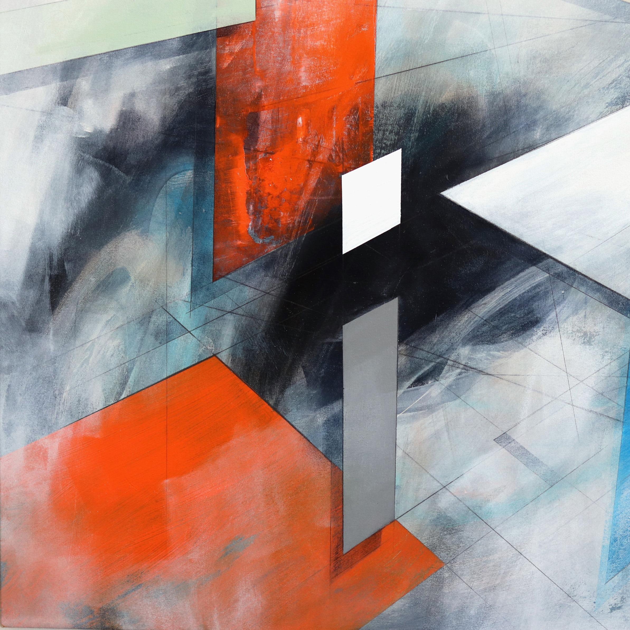 Abstract Landscape 81 - Abstract Surrealist Contemporary Original Painting For Sale 1