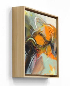 Poppy Fields - Framed Contemporary Textural Vibrant Abstract Landscape Painting