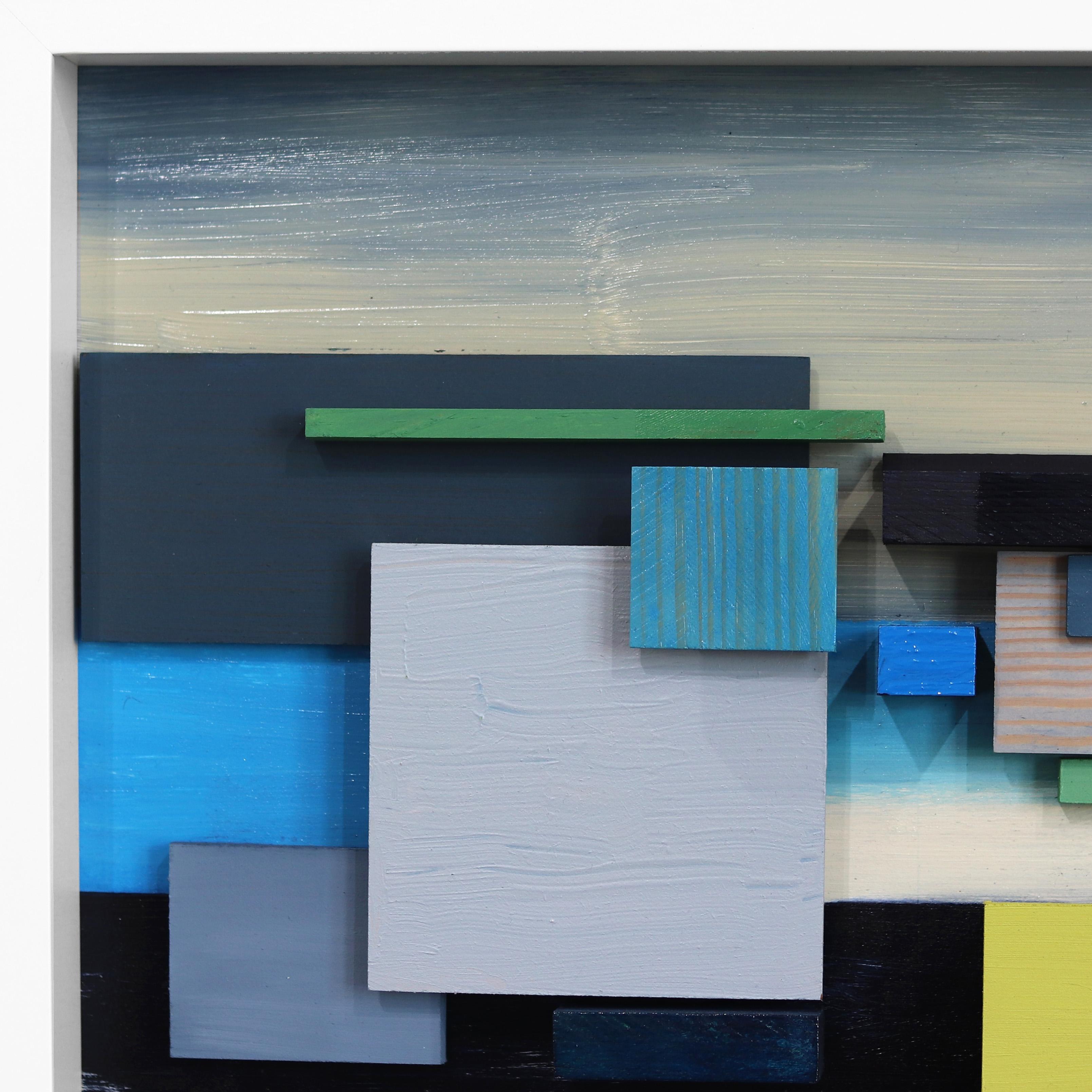 Canyon di Santa Monica - Opera d'arte astratta a tecnica mista incorniciata - Painting Espressionismo astratto di Paul Kirley
