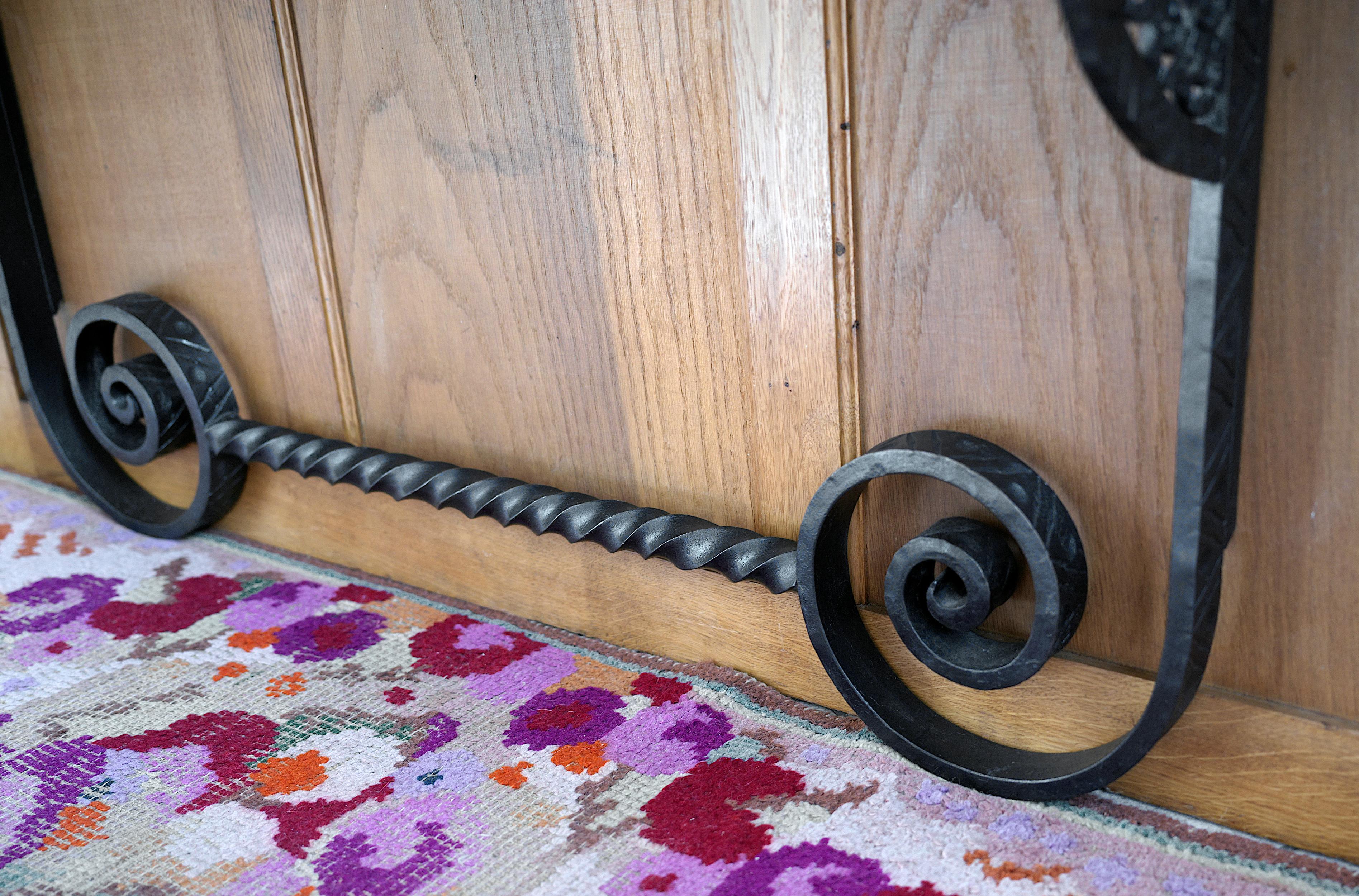 PAUL KISS French Art Deco Wrought-iron Console 1920 For Sale 8