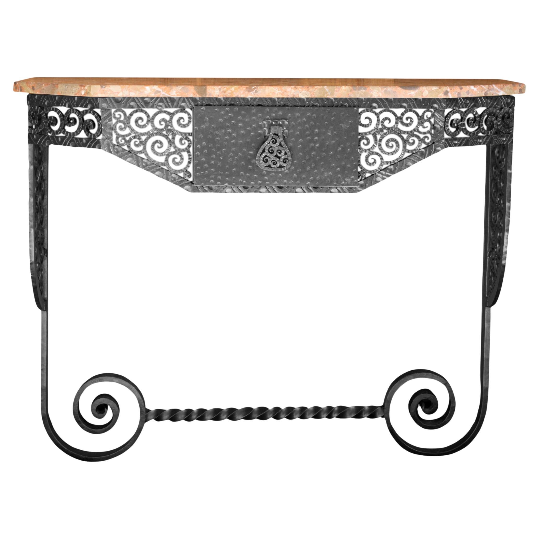 PAUL KISS French Art Deco Wrought-iron Console 1920