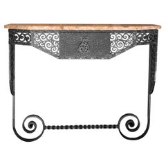 Antique PAUL KISS French Art Deco Wrought-iron Console 1920