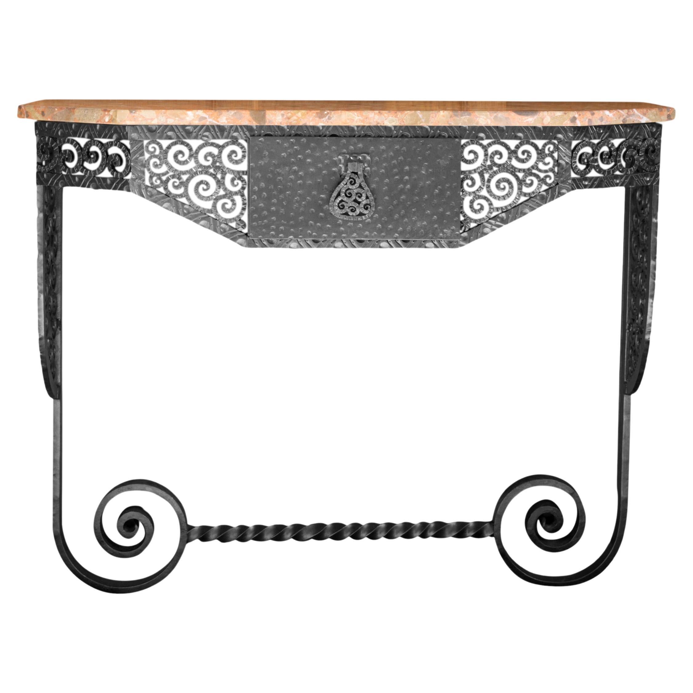 PAUL KISS French Art Deco Wrought-iron Console, 1920s For Sale