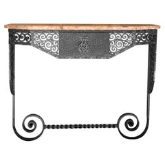 PAUL KISS French Art Deco Wrought-iron Console, 1920s