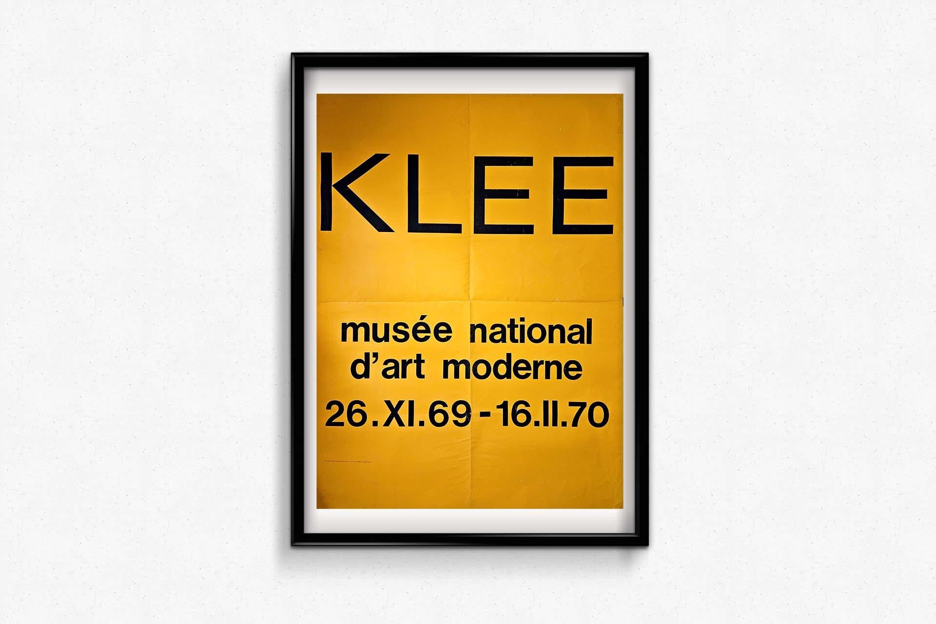 1969 original exhibition Screen printing Paul Klee Musée National d'art moderne For Sale 1