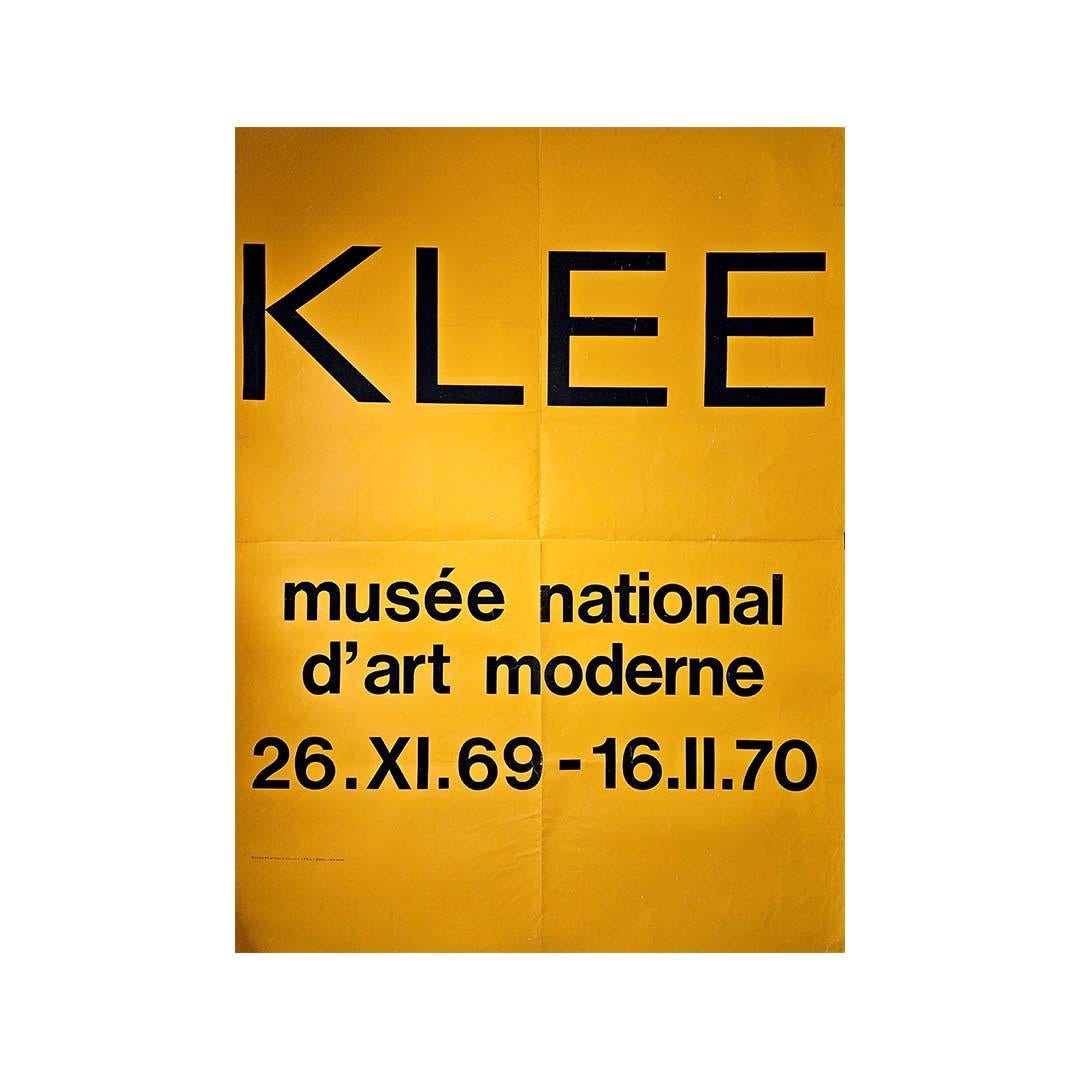 1969 original exhibition Screen printing Paul Klee Musée National d'art moderne For Sale 3