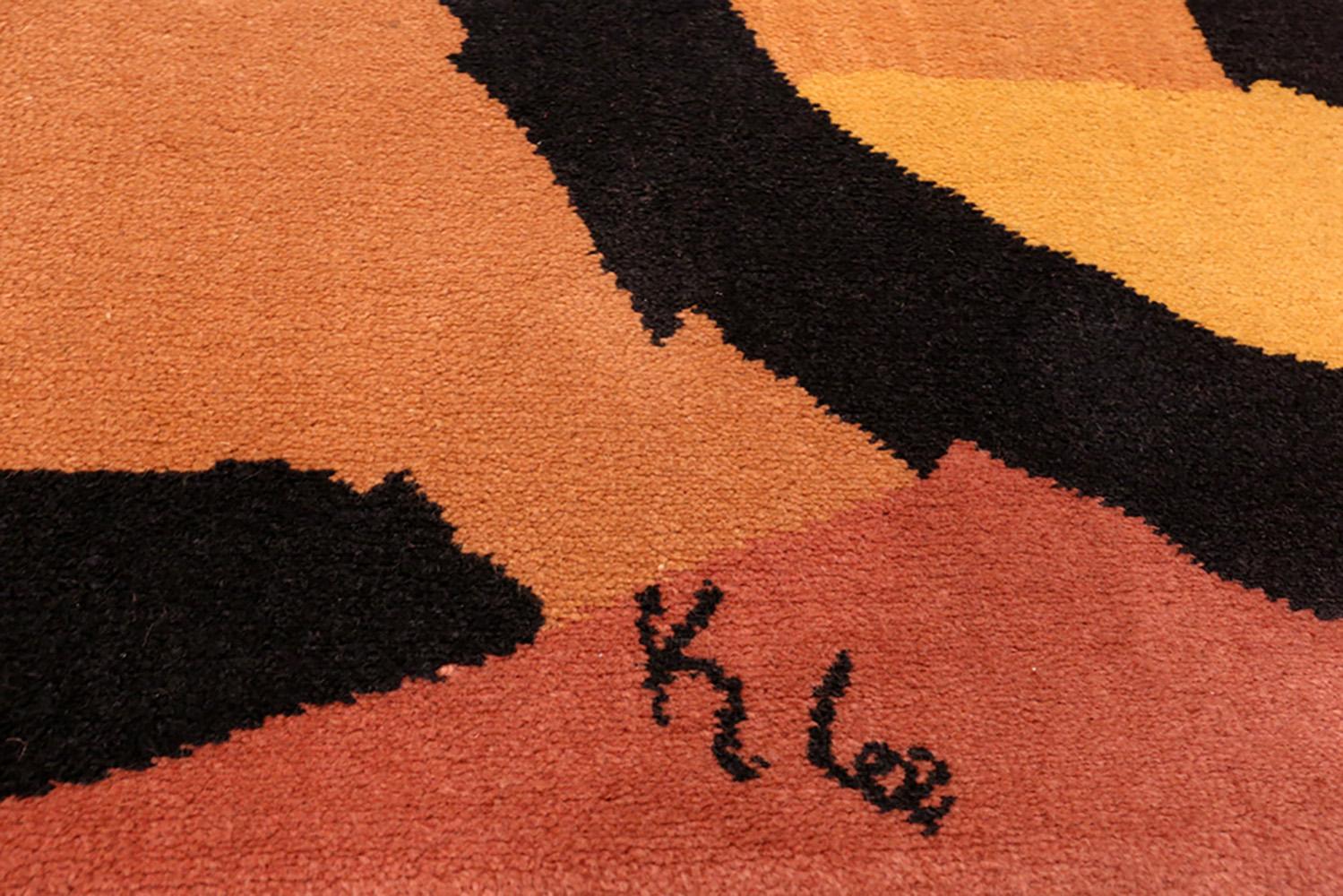 After Paul Klee Artist Rug. Size: 4 ft 8 in x 6 ft 6 in For Sale 1