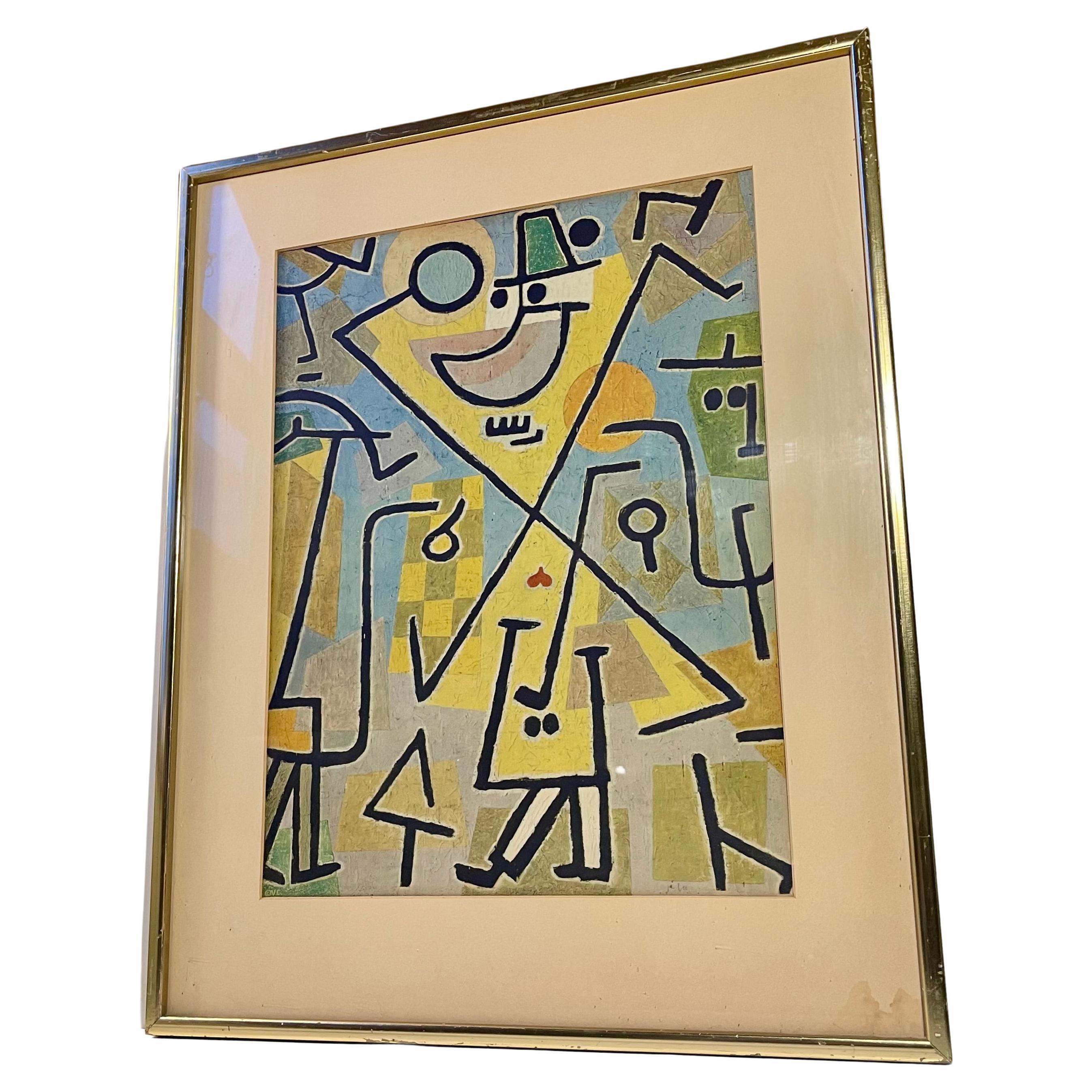 Paul Klee „Caprice in Februar“ – Lithografischer Vintage-Druck, Teller, signiert im Angebot