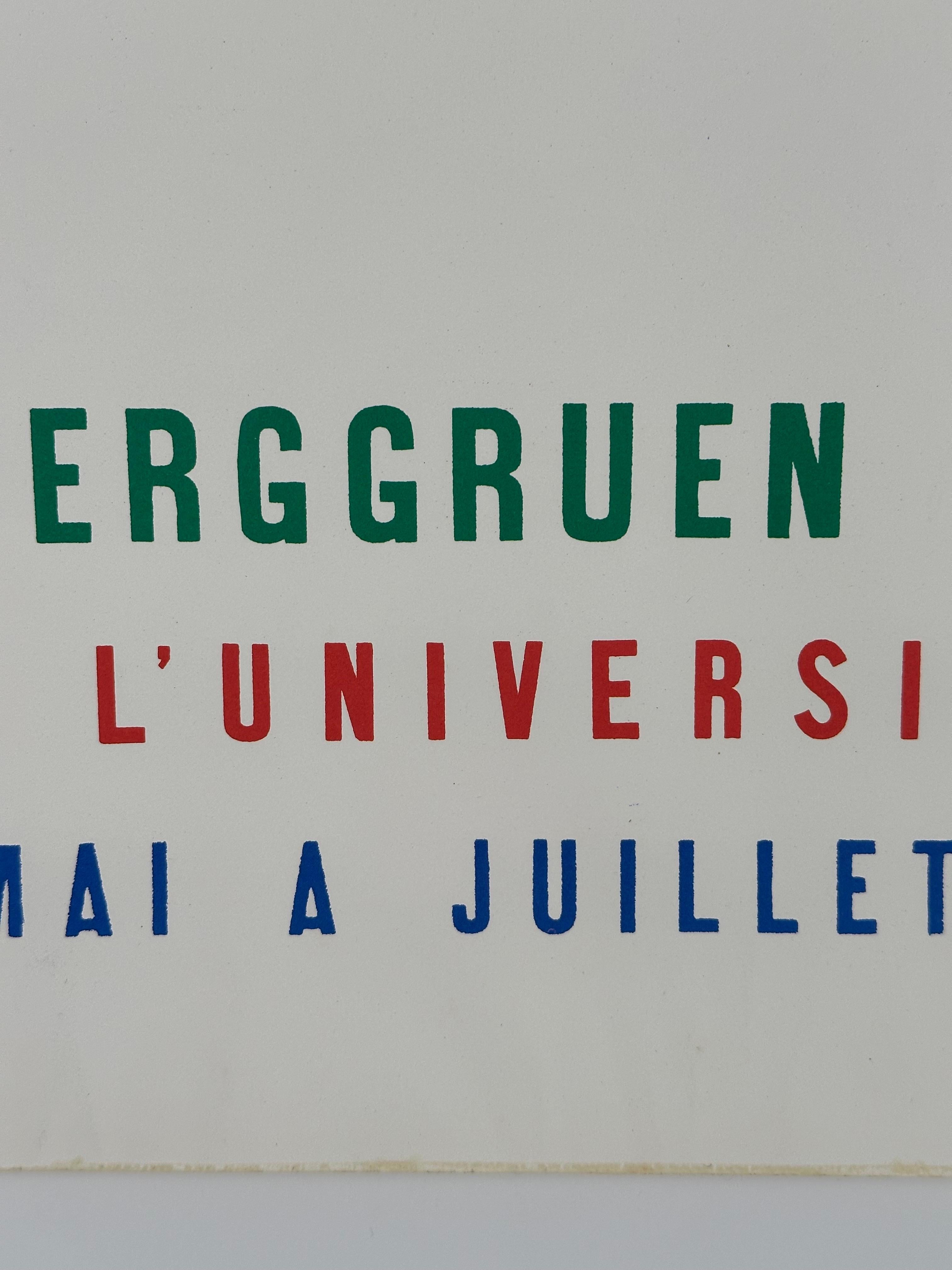 1955 Exhibition Poster - Gray Abstract Print by Paul Klee