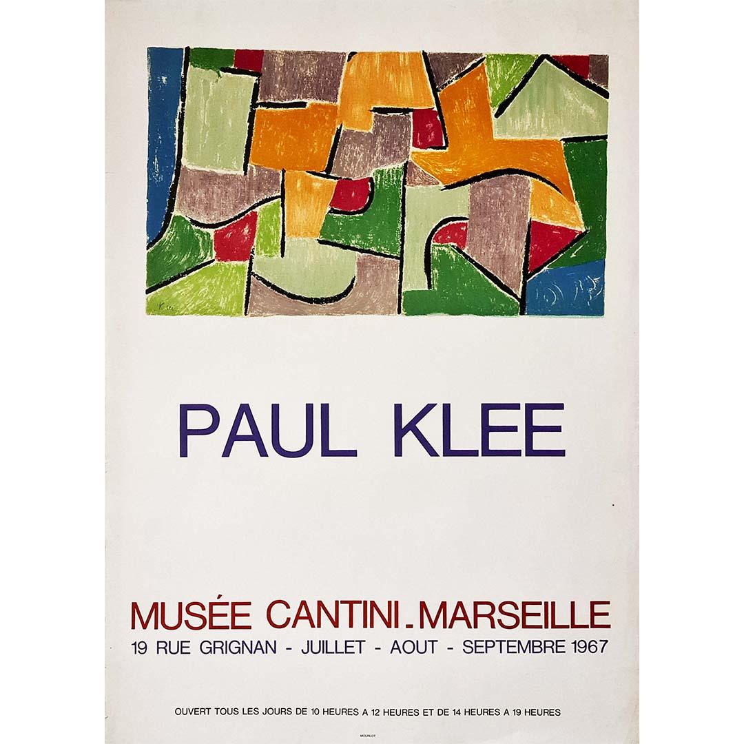 Affiche de 1967 pour une exposition de Paul Klee au Musée Cantini de Marseille en vente 1