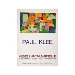 Vintage 1967 poster for an exhibition of Paul Klee at the Cantini Museum in Marseille