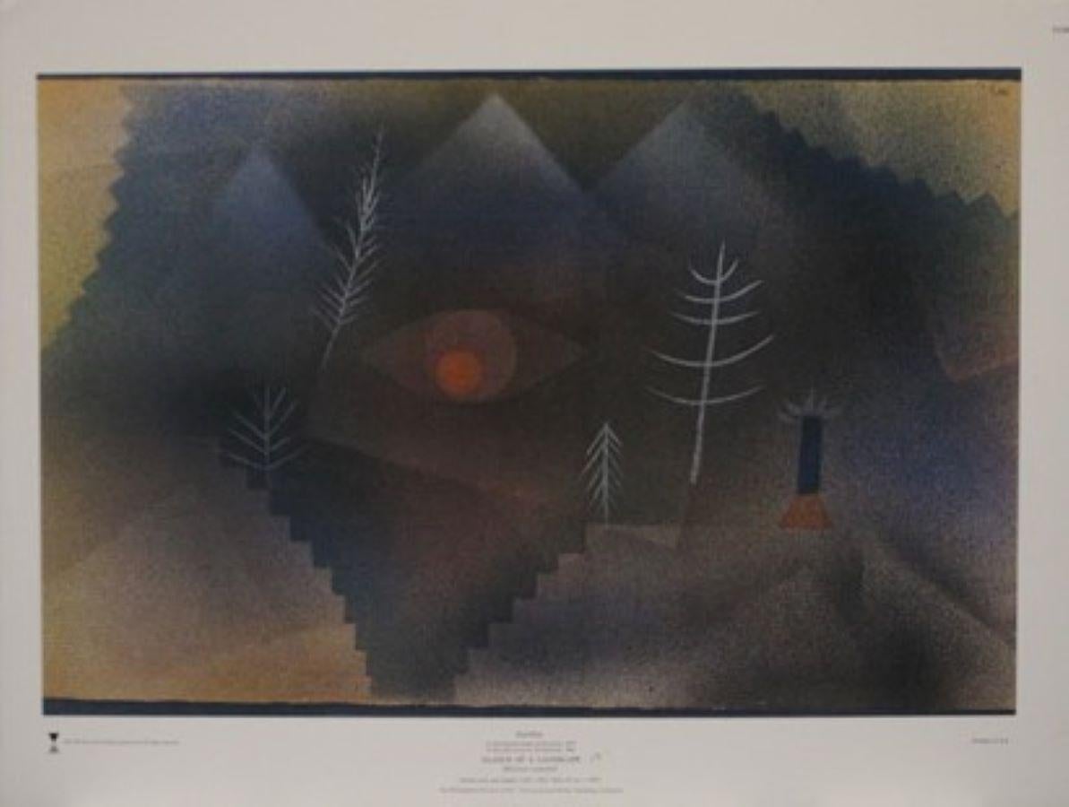 lance of a Landscape- Poster, New York Graphic Society. Imprimé par l'U.S.A.  - Print de Paul Klee