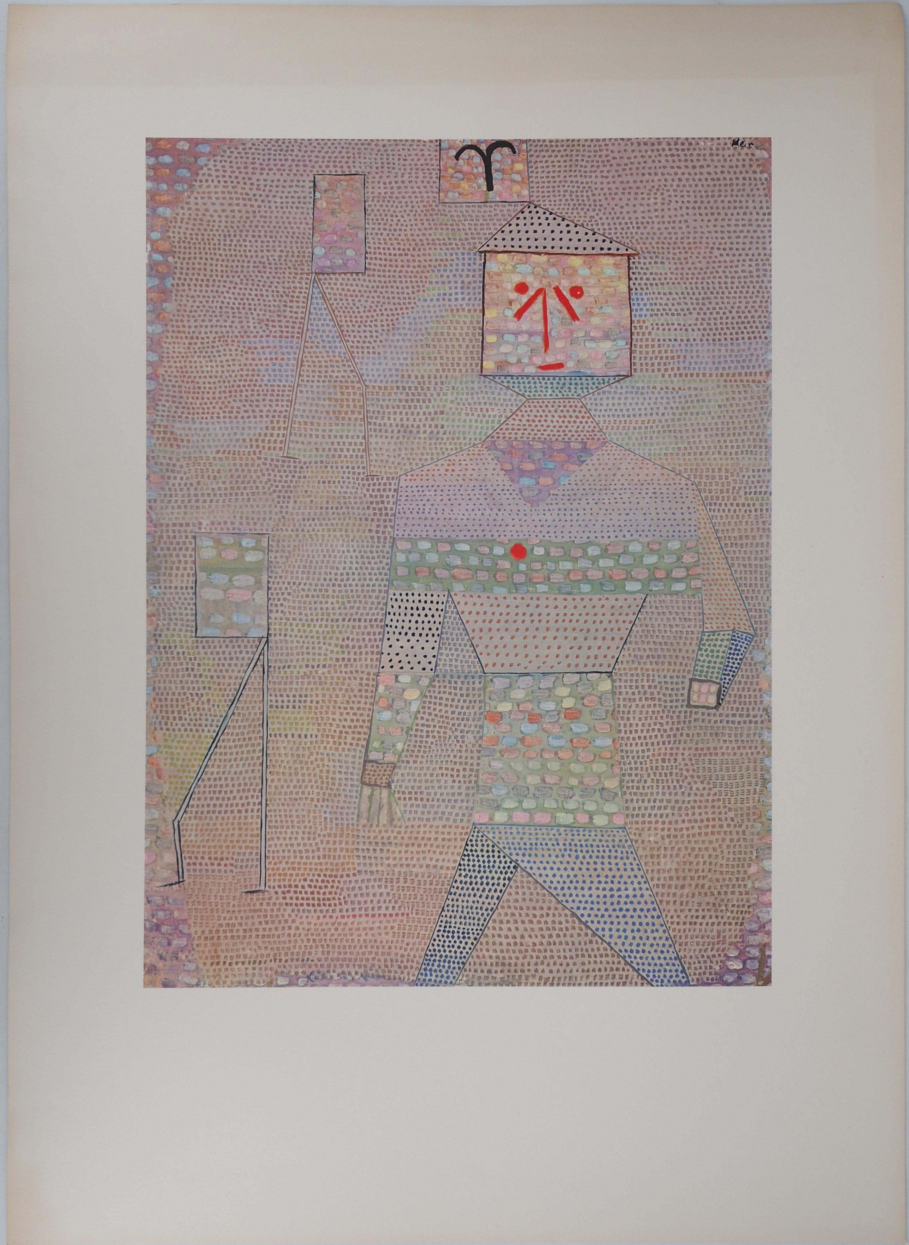 Happy People in Pink - Lithograph (Maeght) - Surrealist Print by Paul Klee