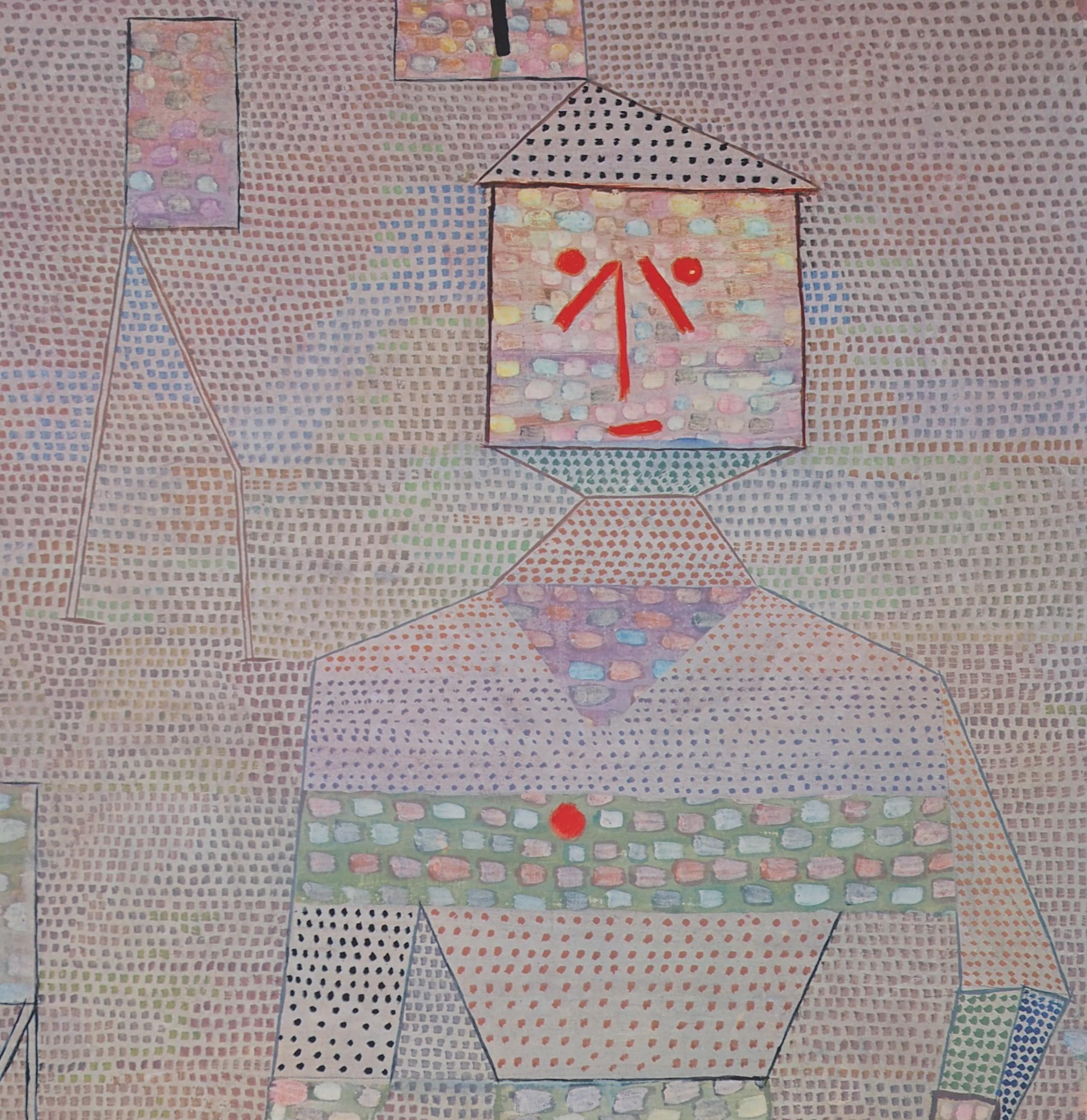 Paul KLEE (1879 - 1940)
Happy character

Color photolithograph after a painting
Signed in the plate
On vellum 83 x 60 cm (c. 32 x 24 in)

Excellent condition