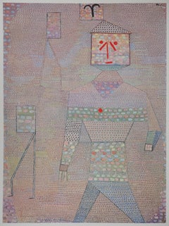 Gente feliz en rosa - Litografía (Maeght)