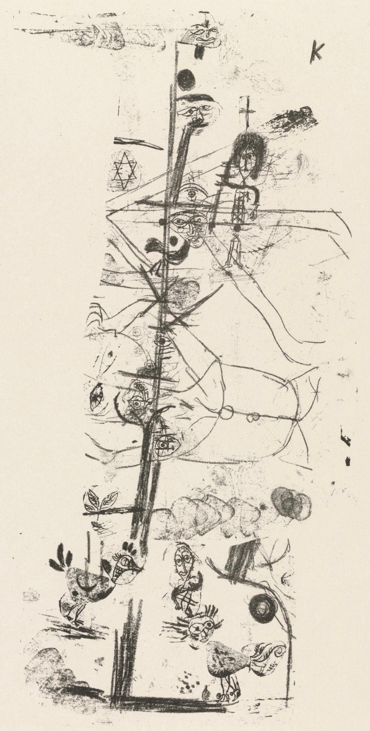 Original Limited Edition Etching on vellum paper. Inscription: Unsigned and unnumbered. Edition: 2,000. Good condition. Notes: From the folio, Prints of Paul Klee, 1947. Published by the Museum of Modern Art, New York; printed by Meriden Gravure