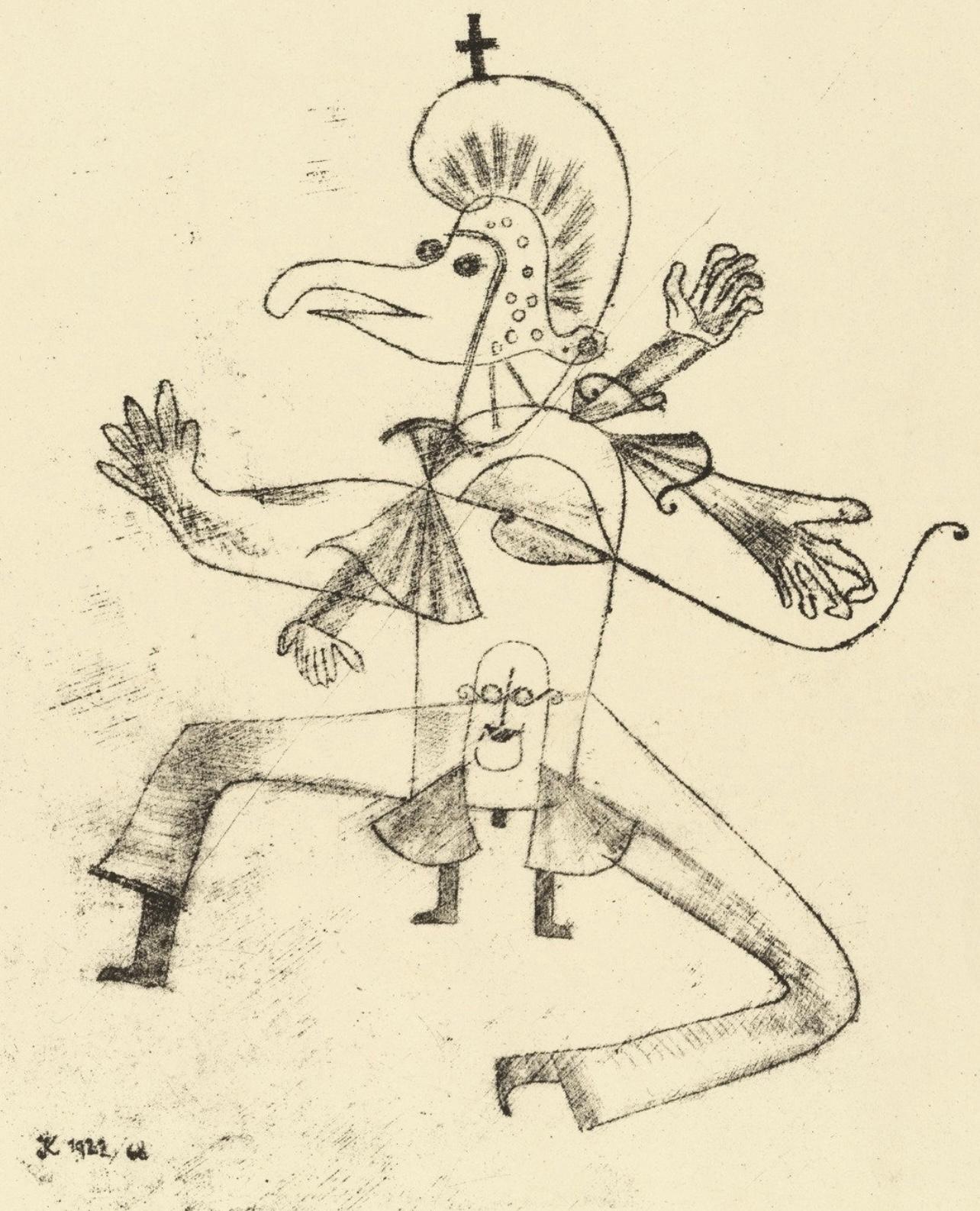 Radierung auf Velinpapier. Beschriftung: Unsigniert und nicht nummeriert. Guter Zustand. Anmerkungen: Aus dem Folio, Drucke von Paul Klee, 1945. Herausgegeben vom Museum of Modern Art, New York und Curt Valentin, New York; gedruckt von Meriden