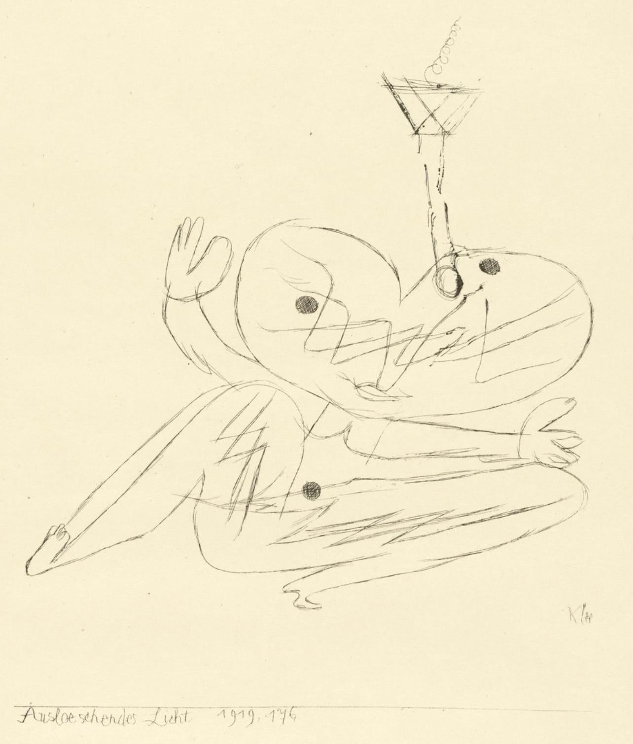 Original Limited Edition Etching on vellum paper. Inscription: Unsigned and unnumbered. Edition: 2,000. Good condition. Notes: From the folio, Prints of Paul Klee, 1947. Published by the Museum of Modern Art, New York; printed by Meriden Gravure
