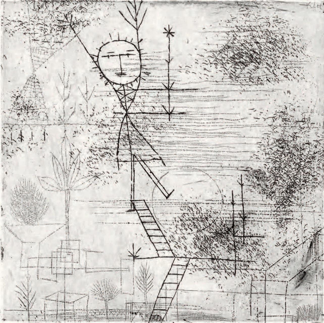 Etching on vélin paper. Inscription: Unsigned and unnumbered. Good condition. Notes: From the folio, Prints of Paul Klee, 1945. Published by the Museum of Modern Art, New York and Curt Valentin, New York; printed by Meriden Gravure Company, Meriden,