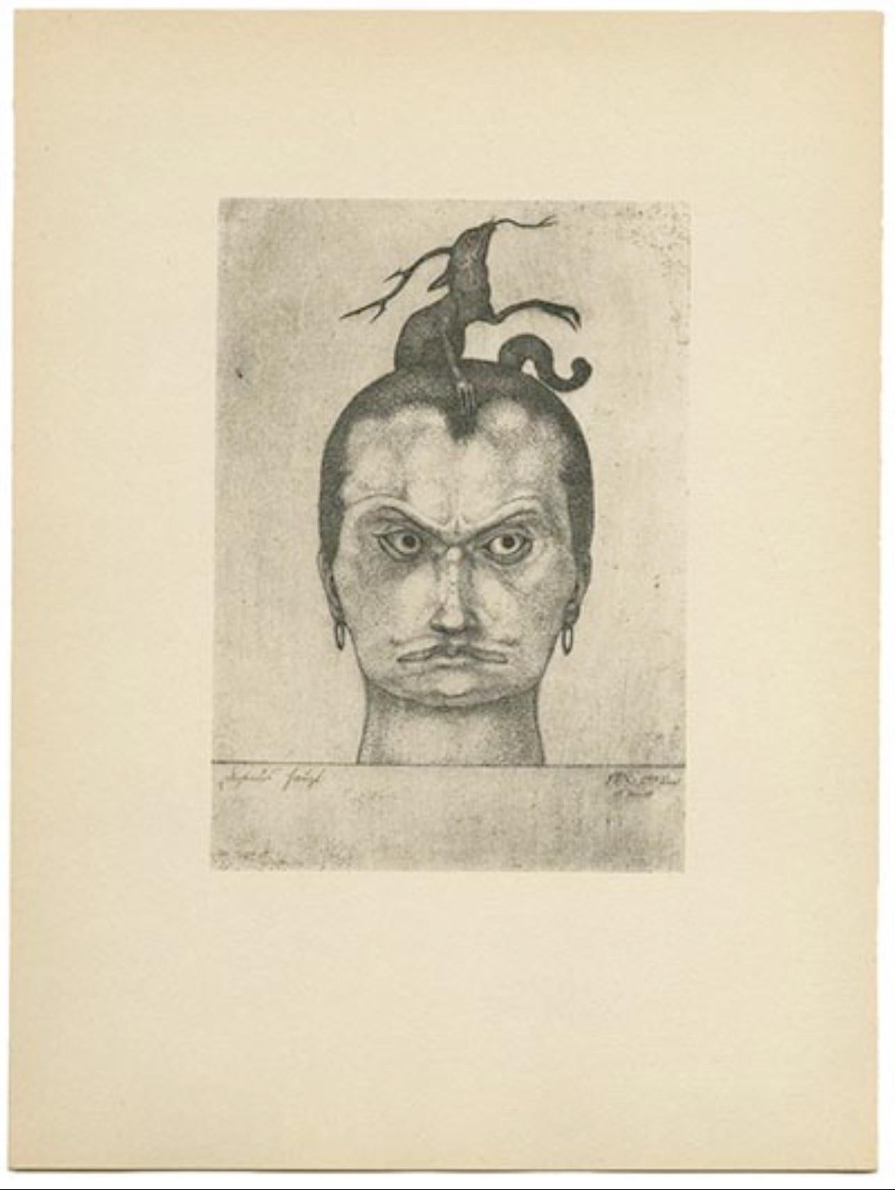 Klee, Tête menaçante, estampes de Paul Klee (d'après) en vente 4