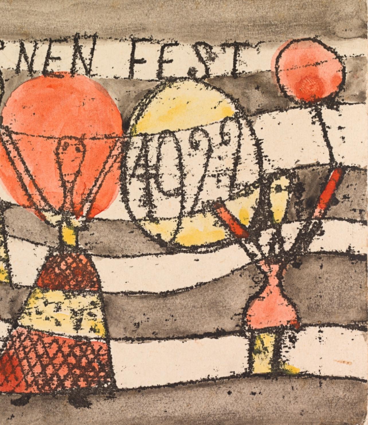 Klee, Postcard for Bauhaus Lantern Party, Prints of Paul Klee (after) For Sale 3