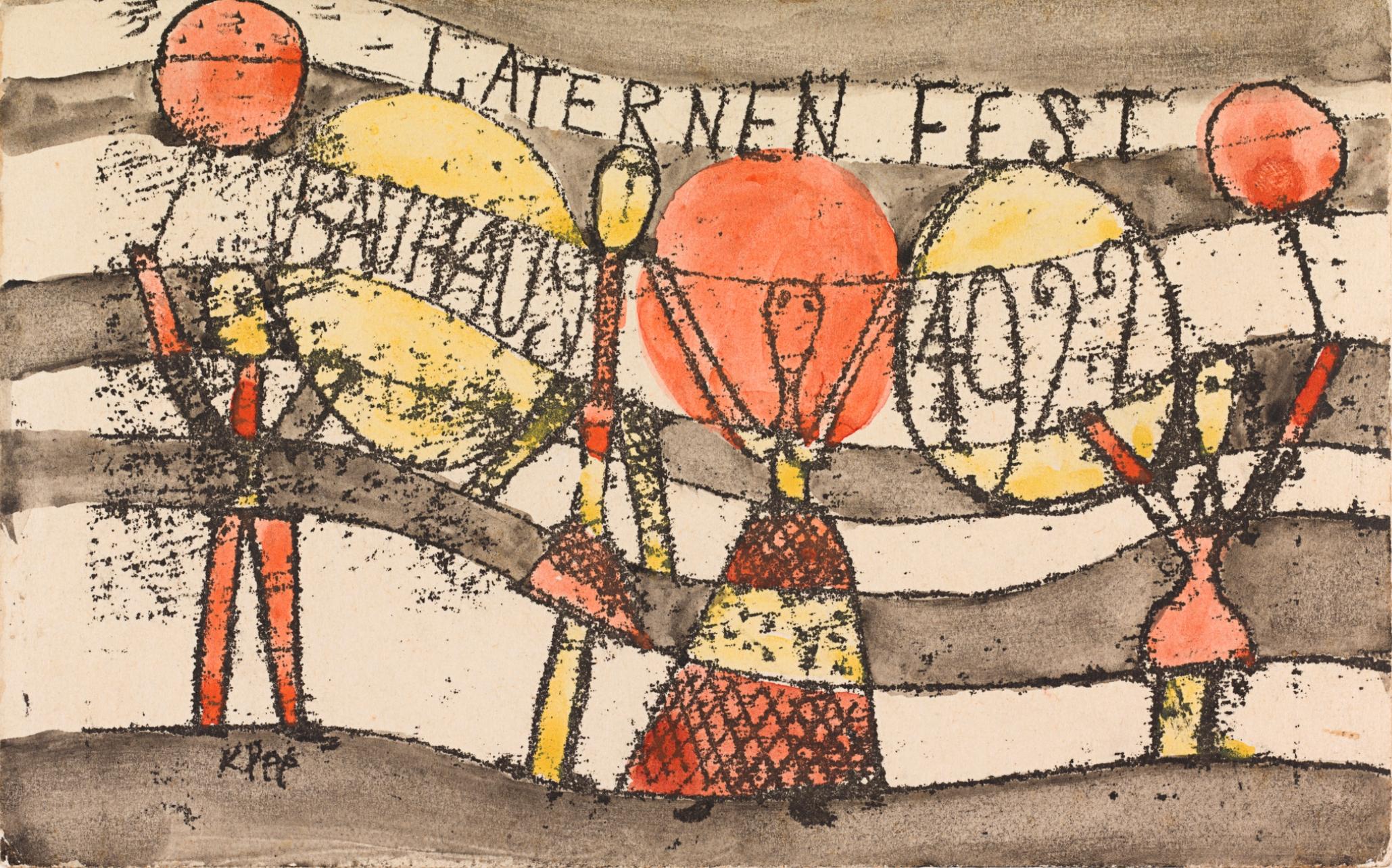 Klee, Postcard for Bauhaus Lantern Party, Prints of Paul Klee (after)