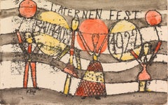 Vintage Klee, Postcard for Bauhaus Lantern Party, Prints of Paul Klee (after)