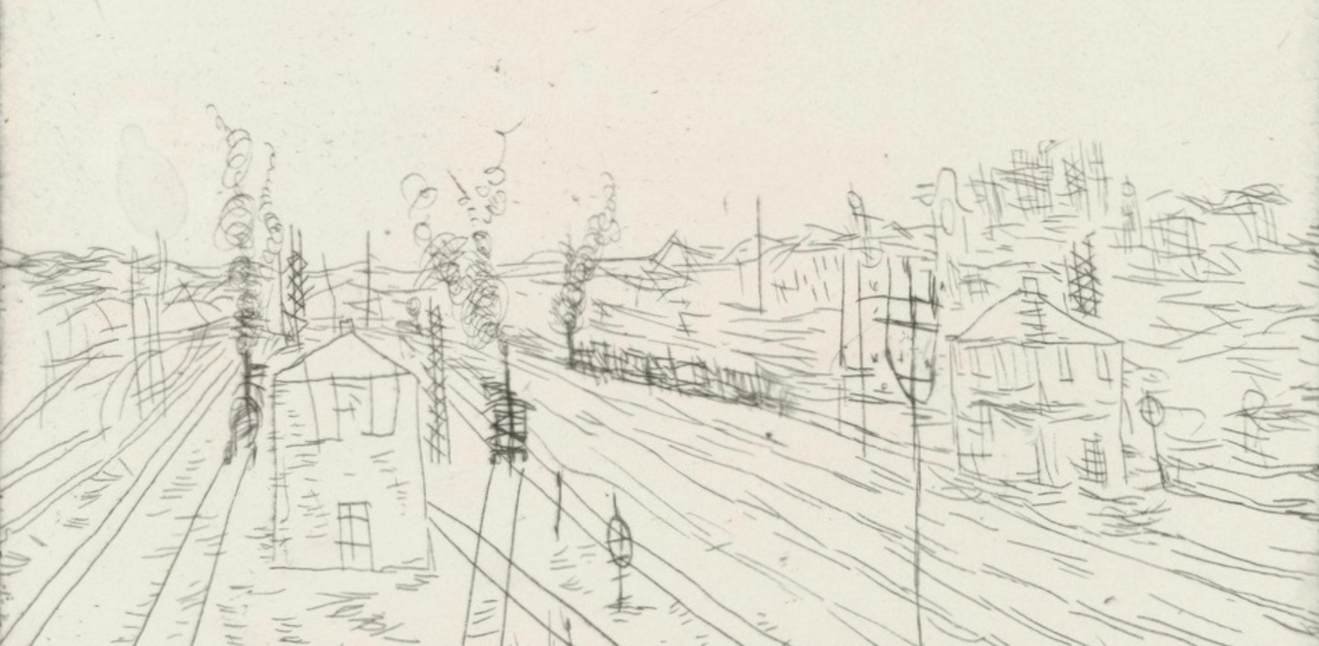 Klee, Railroad Station, Prints of Paul Klee (after) For Sale 1
