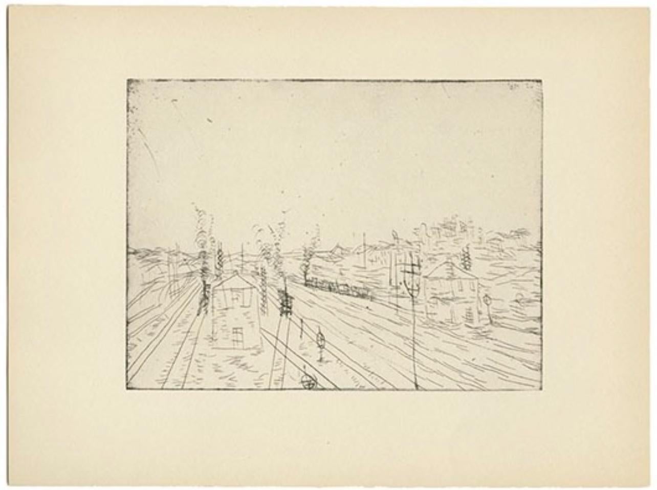Klee, Railroad Station, Prints of Paul Klee (after) For Sale 2