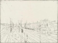 Vintage Klee, Railroad Station, Prints of Paul Klee (after)