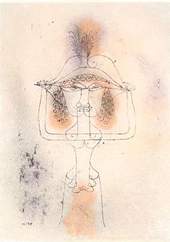 Vintage Klee, Singer of the Comic Opera, Prints of Paul Klee (after)