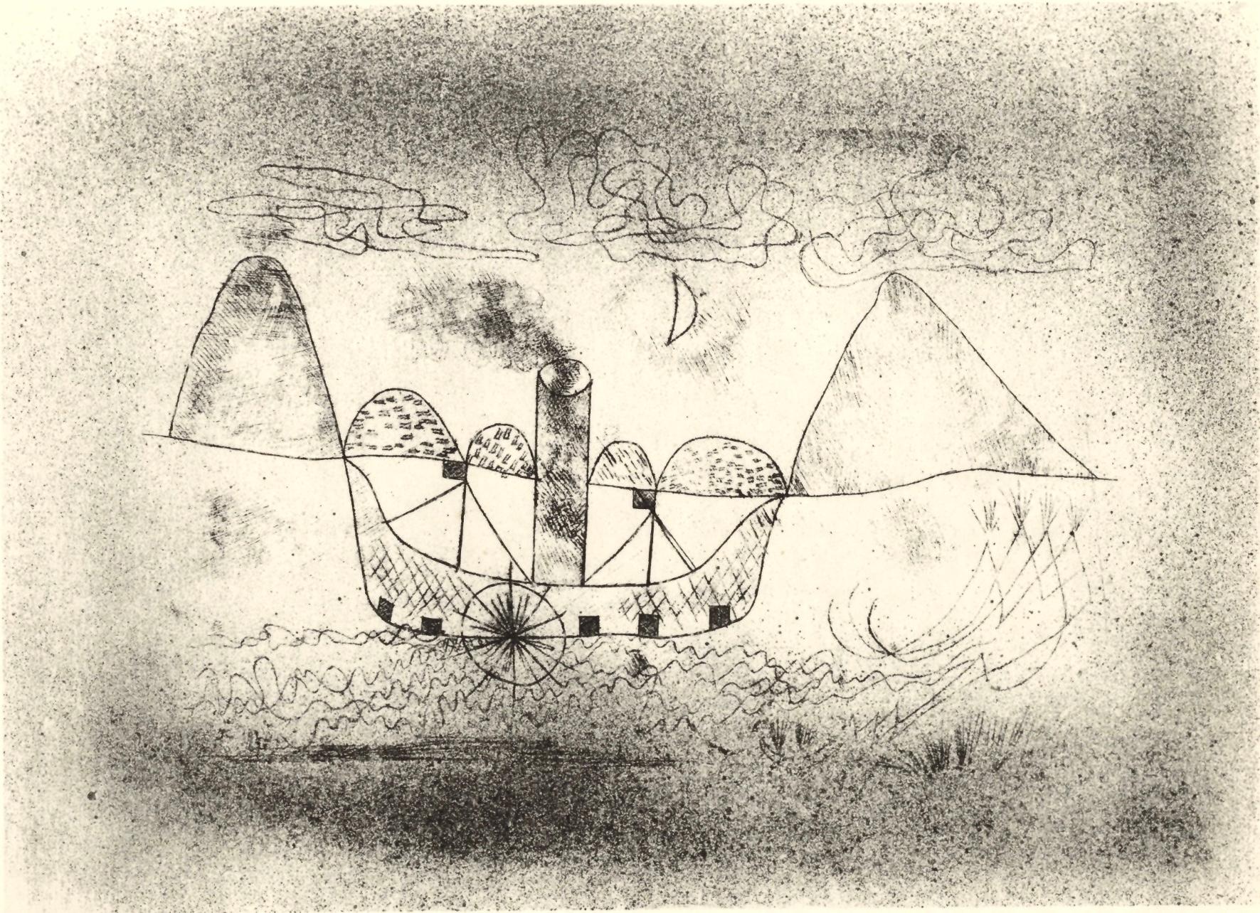 Original Limited Edition Etching on vellum paper. Inscription: Unsigned and unnumbered. Edition: 2,000. Good condition. Notes: From the folio, Prints of Paul Klee, 1947. Published by the Museum of Modern Art, New York; printed by Meriden Gravure