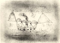 Vintage Klee, Steamer at Lugano, Prints of Paul Klee (after)