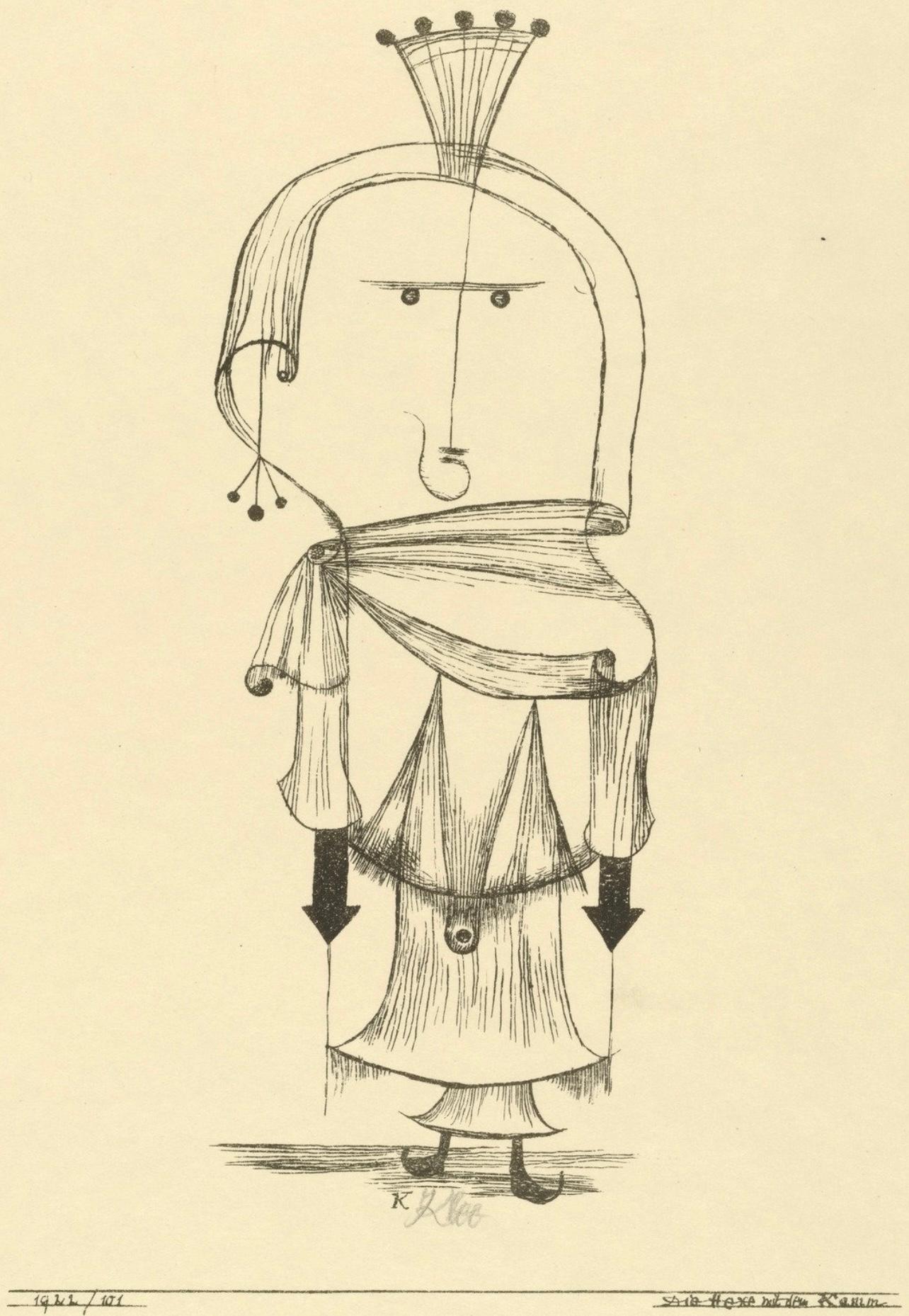 Klee, The Witch with the Comb, Prints of Paul Klee (after) For Sale 2